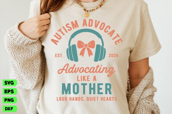 Autism Advocate Mom SVG: Graphics for T-Shirt Designs