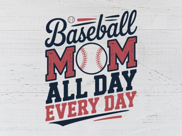 Baseball Mom SVG: Graphics for T-Shirt Designs