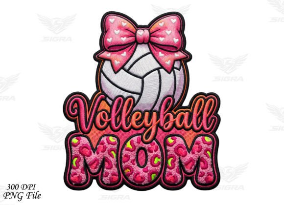 Coquette Volleyball Mom SVG: Graphics & Illustrations