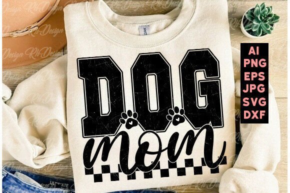 Dog Mom SVG & Heart PNG: Graphics for T-Shirt Designs