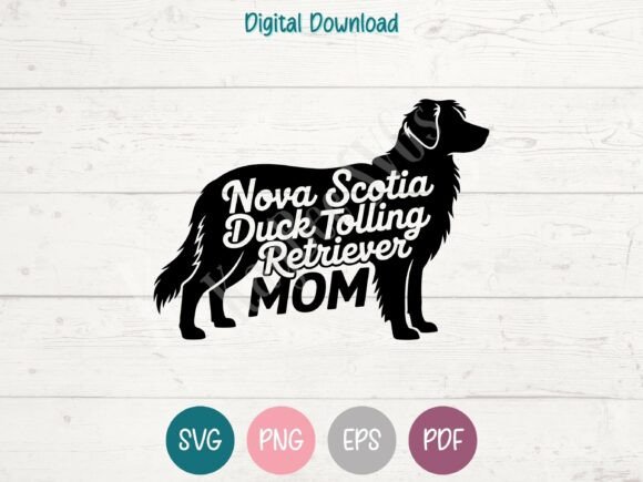 Duck Tolling Retriever Dog Mom SVG: Graphics for T-Shirt Designs