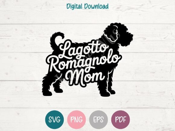 Lagotto Romagnolo Dog Mom SVG: Graphics for T-Shirt Designs