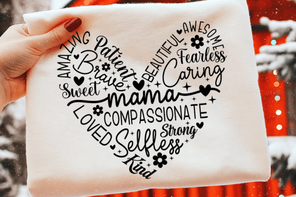 Mama Heart SVG: Graphics for T-Shirt Designs