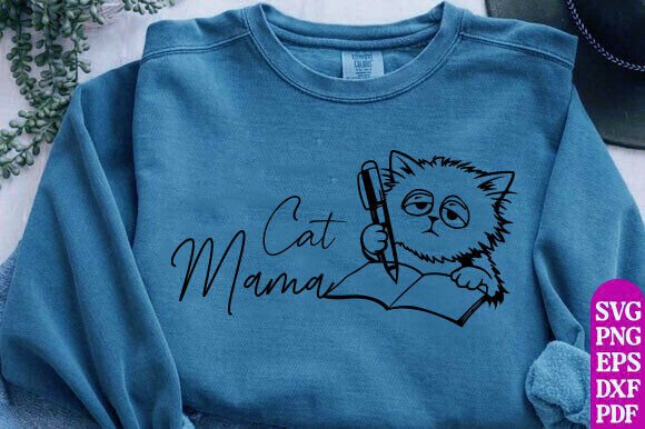 Mother's Day Cat Mom Graphics for T-Shirt Designs