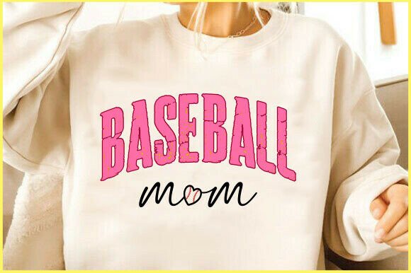 Retro Baseball Mama: Graphics for T-Shirt Designs