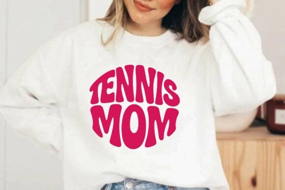Retro Tennis Mom SVG: Graphics & Illustrations