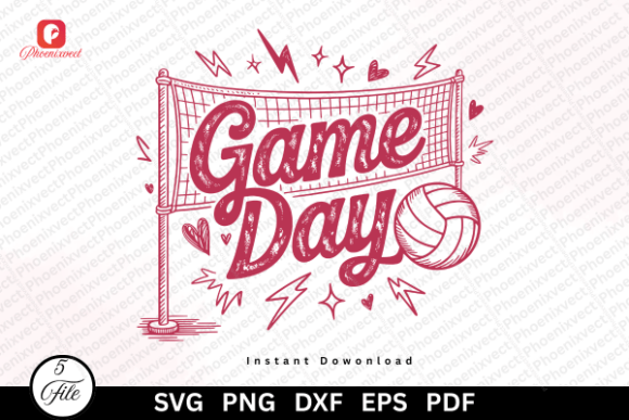Retro Volleyball Mom SVG: Graphics & Illustrations
