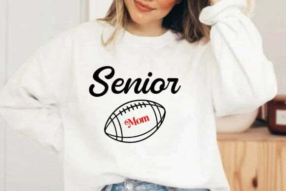 Senior Football Mom SVG: Premium Graphics for T-Shirt Designs