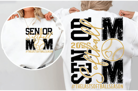 Senior Mom & Softball Graphics for T-Shirt Designs