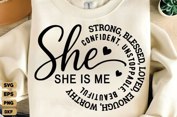 She is Mom Strong Beautiful SVG for Graphics & T-Shirt Designs