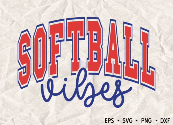Softball Vibes PNG: Graphics for T-Shirt Designs