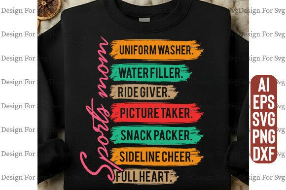 Sports Mom SVG: Pro Graphics for T-Shirt Designs