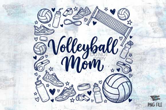 Volleyball Mom Graphics for T-Shirt Designs