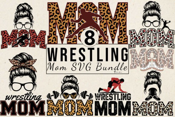 Wrestling Mom SVG Bundle: Graphics & Illustrations